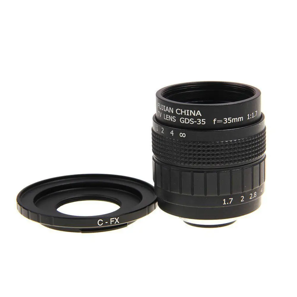 Фуцзянь 35 мм F1.7 CC TV lens + C Mount to Fuji Fujifilm зеркальная фотография | Электроника