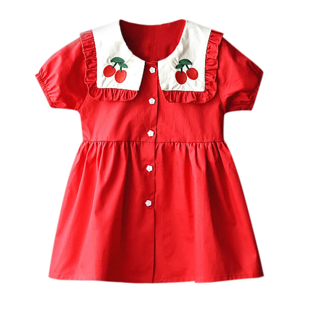 Cherry Cute Lapel Cardigan Sweater Dress Baby Girls Outfits Clothes Cherry Embroidery Party Princess Dresses F4
Cherry Cute Lapel Cardigan Sweater Dress Baby Girls Outfits Clothes Cherry Embroidery Party Princess Dresses F4