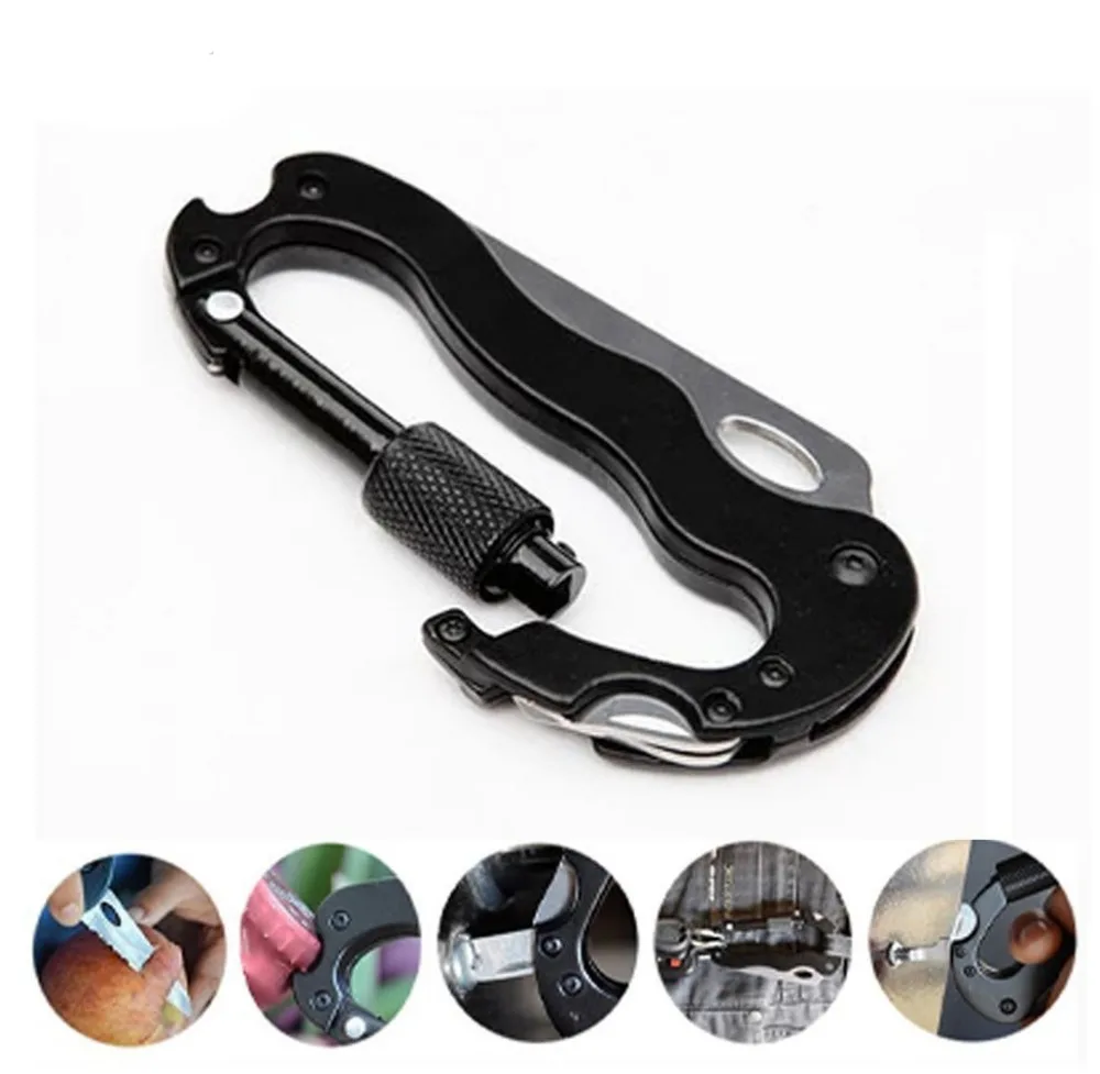 6 in 1 Multipurpose Multifunctional Buckle Tool Camp Hike Mountain Folding EDC Gear Knife Multi Carabiner Hanging Climb Outdoor
6 in 1 Multipurpose Multifunctional Buckle Tool Camp Hike Mountain Folding EDC Gear Knife Multi Carabiner Hanging Climb Outdoor