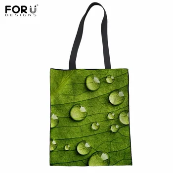 FORUDESIGNS Fashion Green Leaf Print Cotton Shopping Tote Bags Harajuku Style Woman Grocery Bag Large Eco Shopper Bags Foldable
FORUDESIGNS Fashion Green Leaf Print Cotton Shopping Tote Bags Harajuku Style Woman Grocery Bag Large Eco Shopper Bags Foldable