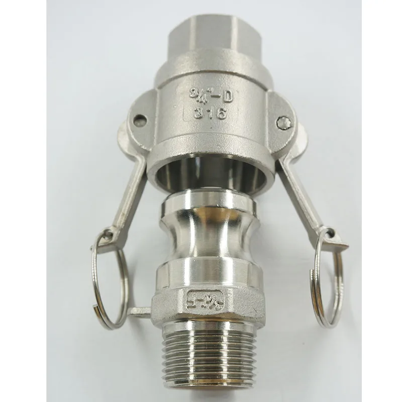 1 1/2" Type D+F Camlock Coupling Stianless Steel 304 Quick Disconnection Coupler BSPT thread
1 1/2" Type D+F Camlock Coupling Stianless Steel 304 Quick Disconnection Coupler BSPT thread