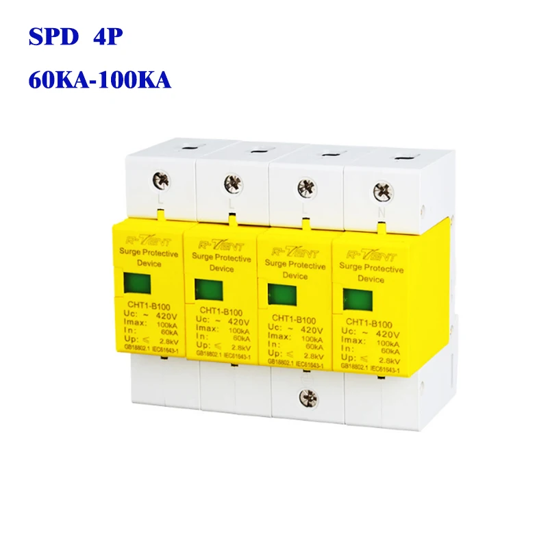 Electric AC Surge Protection Device 3P+N Low-voltage Arrester Device Safe House Used Lighting Switch 60KA-100KA
Electric AC Surge Protection Device 3P+N Low-voltage Arrester Device Safe House Used Lighting Switch 60KA-100KA