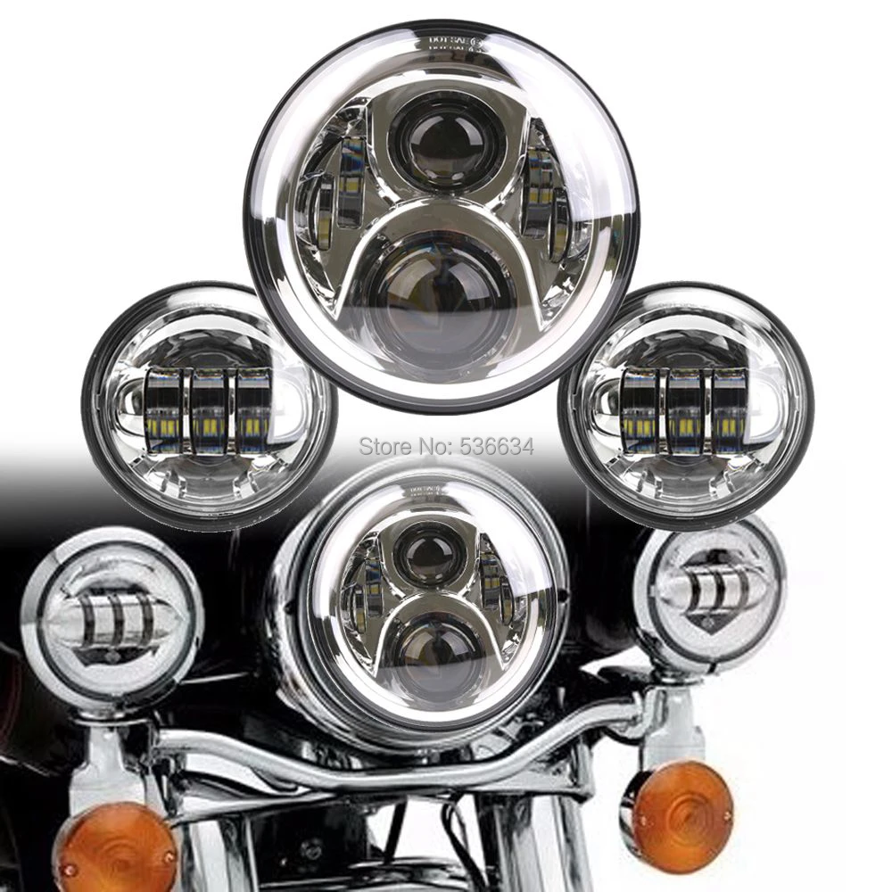 1 Set Chrome 7 inch LED Headlight and 4.5 inch Fog lights Kit For 2001-2014 Harley Davidson Heritage Softail
1 Set Chrome 7 inch LED Headlight and 4.5 inch Fog lights Kit For 2001-2014 Harley Davidson Heritage Softail
