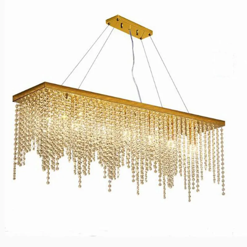 

Modern luxury crystal chandelier New design gold/chrome chassis crystal chandelier dining room living room LED Bar light