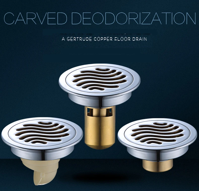 Round Floor Drain Grates Brass Deodorant Bathroom Shower Floor Drain Anti-odor Floor Drain For Family Bathroom
Round Floor Drain Grates Brass Deodorant Bathroom Shower Floor Drain Anti-odor Floor Drain For Family Bathroom