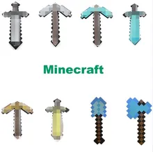 2017 Minecraft juguetes Minecraft Foam diamante espada Pickaxe hacha pistola TNT EVA modelo juguetes para niños cumpleaños Navidad regalos(China)