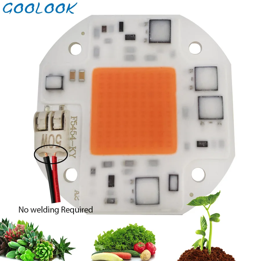 NEW DOB Dimmable LED Grow Light Lamp Full Spectrum Input No welding Required AC 220V 50W For Indoor Plant Seedling and Flower
NEW DOB Dimmable LED Grow Light Lamp Full Spectrum Input No welding Required AC 220V 50W For Indoor Plant Seedling and Flower