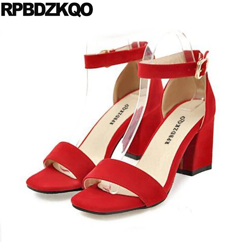 ankle strap summer suede square chunky pumps plus size thick women designer shoes 11 sandals red 2019 open toe heels korean
ankle strap summer suede square chunky pumps plus size thick women designer shoes 11 sandals red 2019 open toe heels korean