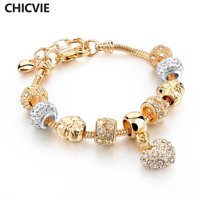 CHICVIE NEW Gold Color Love Heart Bracelets & Bangles For Women Charm Brand Jewellery Making Adjustable Bracelet Femme Sbr160059
CHICVIE NEW Gold Color Love Heart Bracelets & Bangles For Women Charm Brand Jewellery Making Adjustable Bracelet Femme Sbr160059