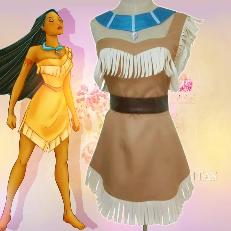 A Set Pocahontas Halloween Costume Cosplay Native American Princess Pocahontas Costumes Deluxe Adult Brown Dress Belt Necklace
A Set Pocahontas Halloween Costume Cosplay Native American Princess Pocahontas Costumes Deluxe Adult Brown Dress Belt Necklace