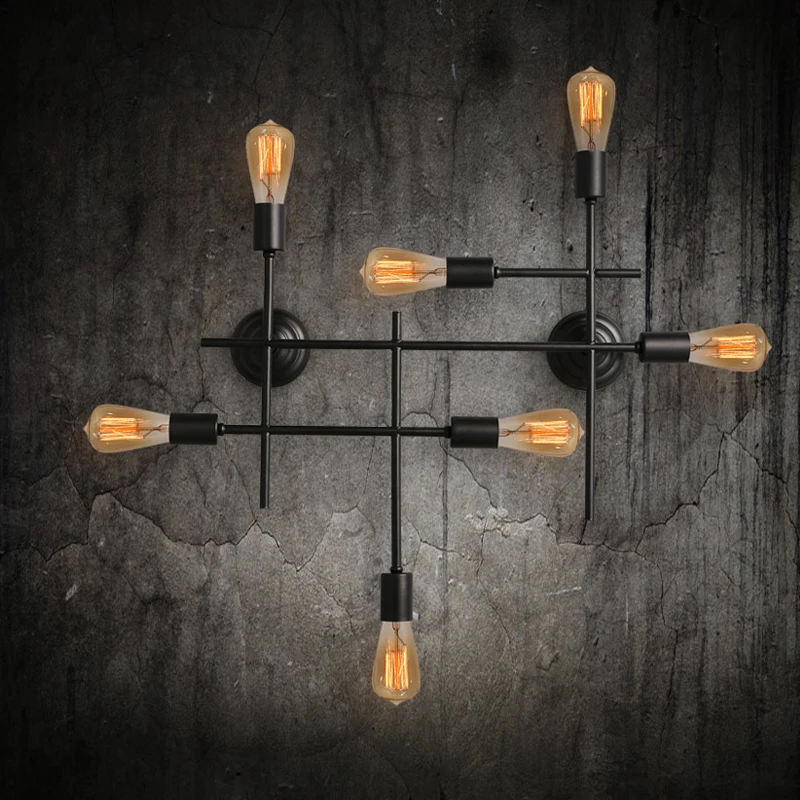 Industrial retro style loft creative American Bar restaurant cafe decorative wall sconce lights | Освещение