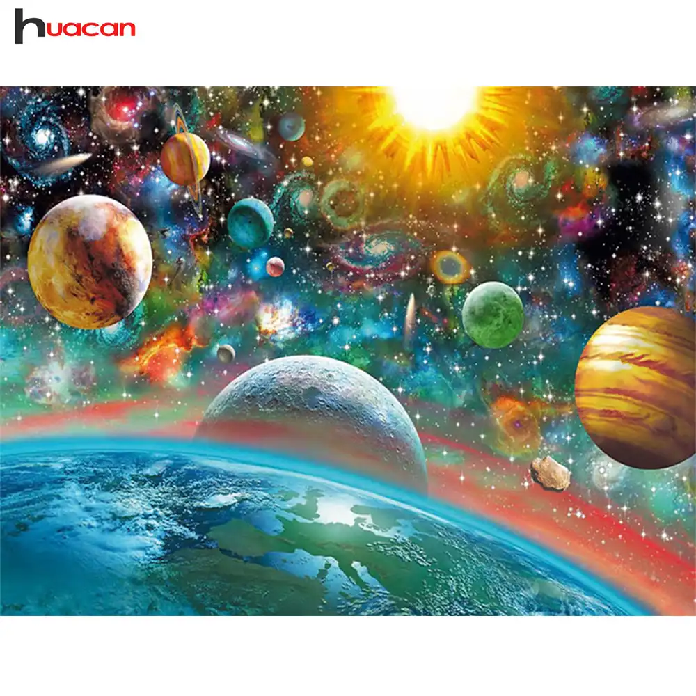 Diy Diamond Pintura Spaceship Home Decoration Wall Art Star Wars 5d Cruz Stitch Bordado Mosaico 40x30cm 1