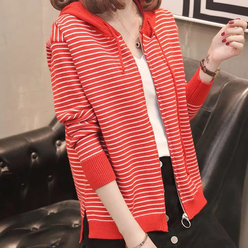Cardigan Sweater Hooded Woman 2018 Fall Ladies Knitted Fashion Cardigans With Zipper Long Sleeve Fashion Knitted Outwear Coat
Cardigan Sweater Hooded Woman 2018 Fall Ladies Knitted Fashion Cardigans With Zipper Long Sleeve Fashion Knitted Outwear Coat