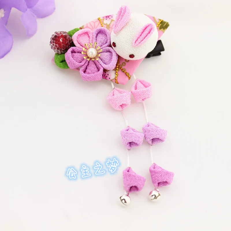 Traditional Japanese Kanzashi Tassel Girls Fan Shape Lovely Pink Mixed Color Rabbit Sakura Yukata Pure Handmade Hairclip HW010-2
Traditional Japanese Kanzashi Tassel Girls Fan Shape Lovely Pink Mixed Color Rabbit Sakura Yukata Pure Handmade Hairclip HW010-2