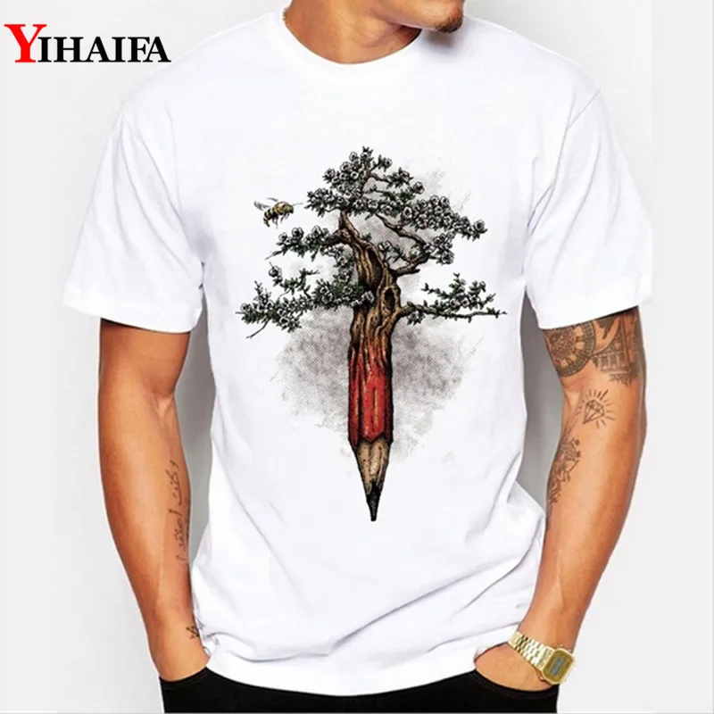 Hipster Men T Shirt Slim Fit Graphic Tee Funny Pencil Tree suit gym Print T-Shirts Casual White Tops
Hipster Men T Shirt Slim Fit Graphic Tee Funny Pencil Tree suit gym Print T-Shirts Casual White Tops
