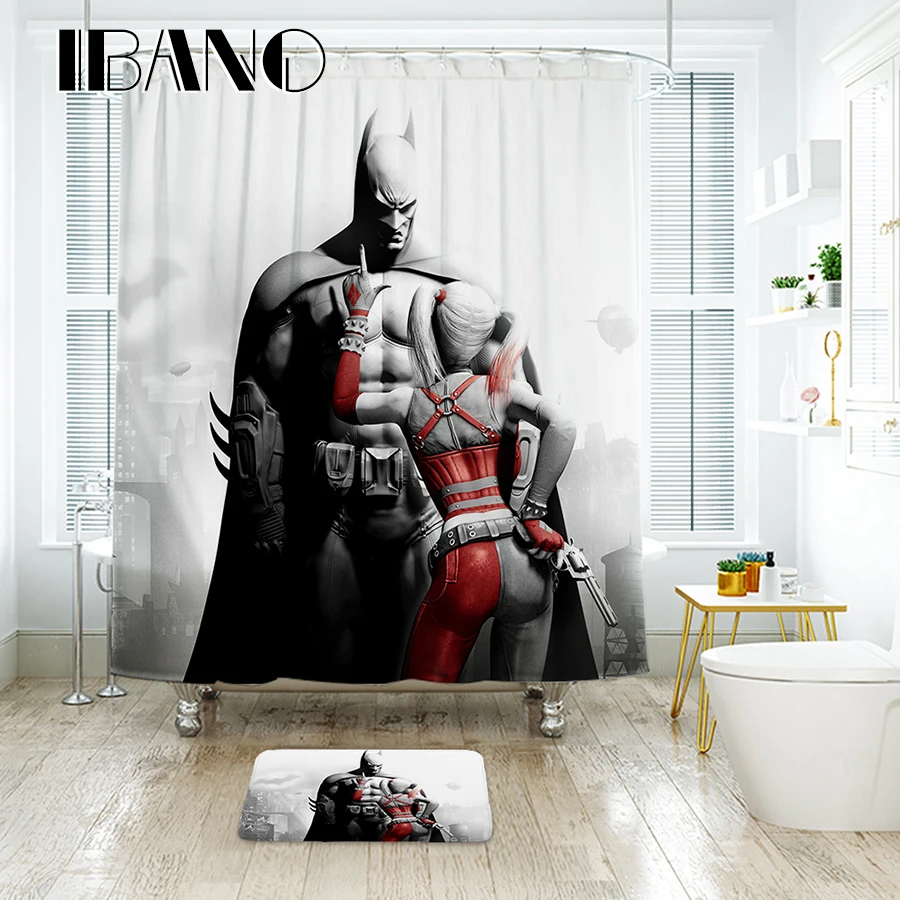 IBANO Marvel Batman Shower Curtain Waterproof Polyester Fabric Bath Curtain For The Bathroom With 12 pcs Plastic Hooks Floor Mat
IBANO Marvel Batman Shower Curtain Waterproof Polyester Fabric Bath Curtain For The Bathroom With 12 pcs Plastic Hooks Floor Mat