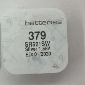 2 шт./лот Серебряный оксид аккумулятор для часов 379 SR521SW 521 1 55 V хорошее качество |