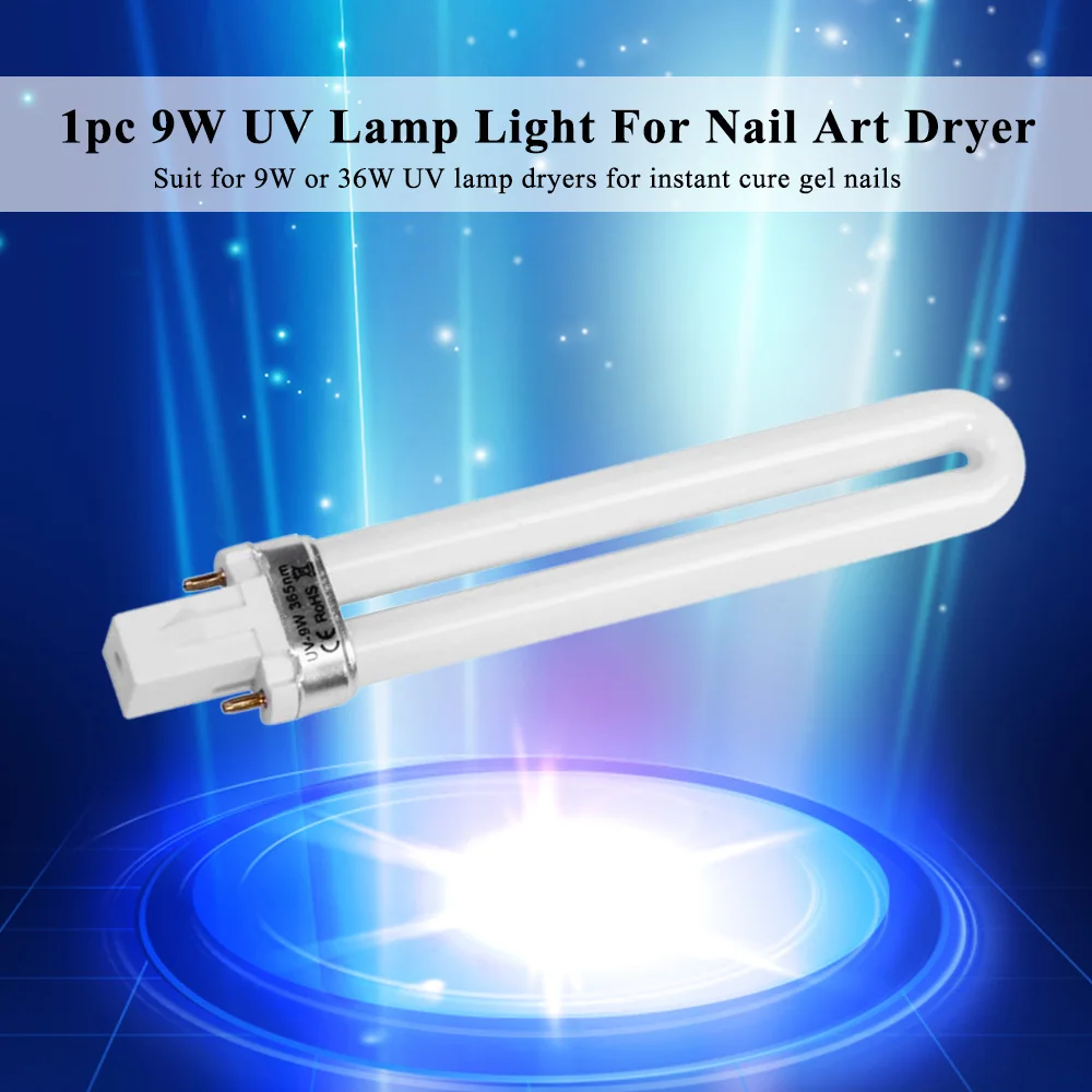 1pc 9W UV Lamp Light For Nail Art Dryer Curing Lamp Replacement U-shaped Lamp Bulb Tube Nail Art Supplies
1pc 9W UV Lamp Light For Nail Art Dryer Curing Lamp Replacement U-shaped Lamp Bulb Tube Nail Art Supplies