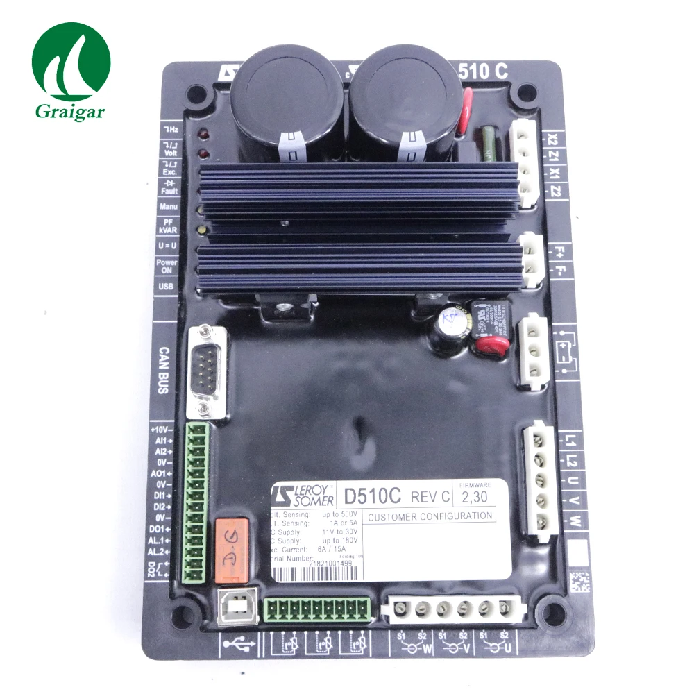 Hot Selling D510C Leroy Somer Original AVR Automatic Voltage Regulator with Software
Hot Selling D510C Leroy Somer Original AVR Automatic Voltage Regulator with Software