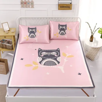Three-piece Double folding air conditioning mat Summer mat Printed ice silk cartoon three-piece / two sets Home textile products
Three-piece Double folding air conditioning mat Summer mat Printed ice silk cartoon three-piece / two sets Home textile products