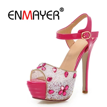 ENMAYER Newest Spring And Summer Heeled Sandal Heart-Shaped Ankle Strap Woman Casual Shoes Patent Leather 34-39 Platform WHY26
ENMAYER Newest Spring And Summer Heeled Sandal Heart-Shaped Ankle Strap Woman Casual Shoes Patent Leather 34-39 Platform WHY26