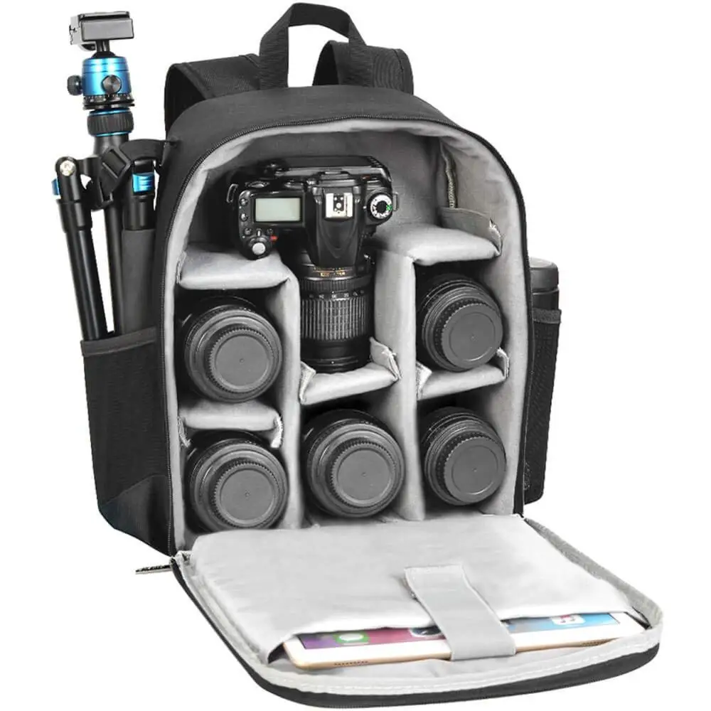 DSLR Camera Bag Backpack for Canon EOS 250D 200D 100D Rebel SL3 SL2 SL1 T100 T7 T7i T6i T6s T6 T5i T5 T4i T3i T3 T2i T1i XTi XSi
DSLR Camera Bag Backpack for Canon EOS 250D 200D 100D Rebel SL3 SL2 SL1 T100 T7 T7i T6i T6s T6 T5i T5 T4i T3i T3 T2i T1i XTi XSi