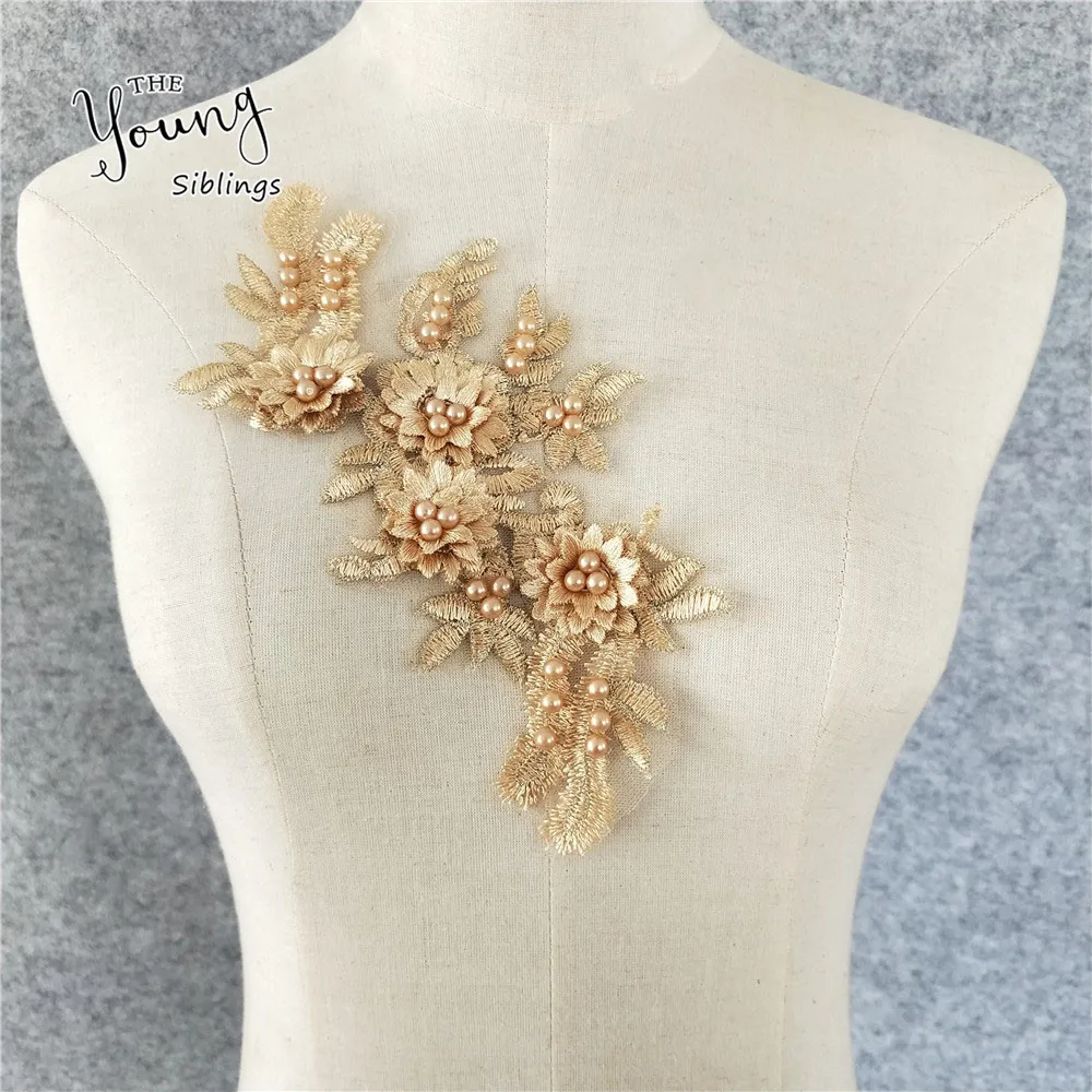 1PCS Cloth Patch Fine ABS pearl with 3D Flower Lace Collar Costume Decoration Embroidery Fabric Neckline DIY Sewing Supplies
1PCS Cloth Patch Fine ABS pearl with 3D Flower Lace Collar Costume Decoration Embroidery Fabric Neckline DIY Sewing Supplies