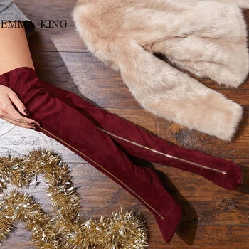 Autumn Winter Mature Stiletto High Heels Zipper Pointed Toe Runway Over Knee Boots Sexy Shoes Woman Thigh High Knight Boots
Autumn Winter Mature Stiletto High Heels Zipper Pointed Toe Runway Over Knee Boots Sexy Shoes Woman Thigh High Knight Boots