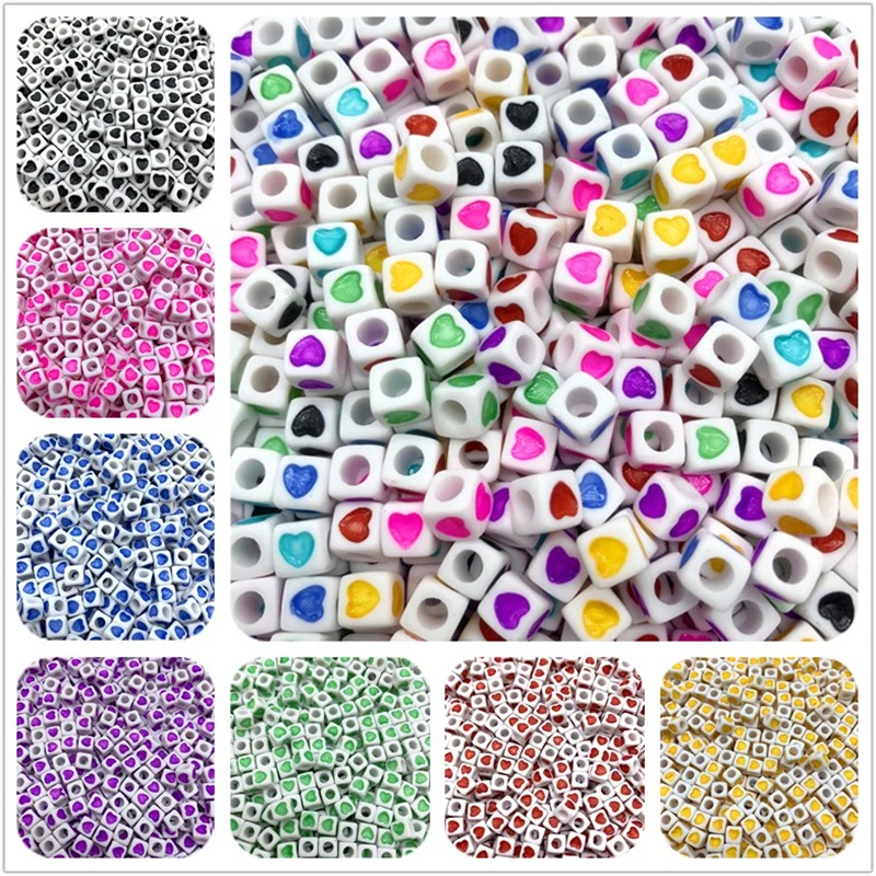 50pcs/Lot 7x7mm Acrylic Spaced Beads Square Shape Love Heart Beads For Jewelry Making DIY Handmade Charms Bracelet
50pcs/Lot 7x7mm Acrylic Spaced Beads Square Shape Love Heart Beads For Jewelry Making DIY Handmade Charms Bracelet