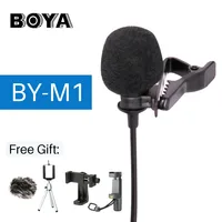 BOYA BY-M1 Lavalier Audio Video Microphone Clip-On Condenser Mic Recorder for iPhone X 8 Pkus Canon Nikon DSLR Zoom Camcorder image