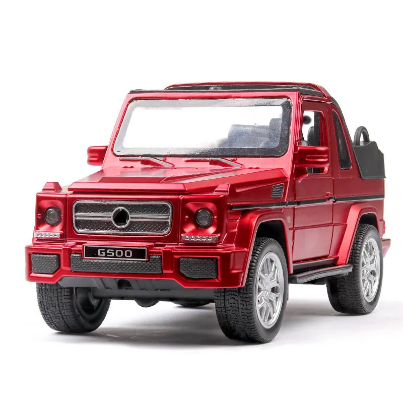 1/32 Alloy 4x4 G500 Convertible Off-Road Model Cars Toy Die Cast Pull Back Sound Light Car Children Toys
1/32 Alloy 4x4 G500 Convertible Off-Road Model Cars Toy Die Cast Pull Back Sound Light Car Children Toys