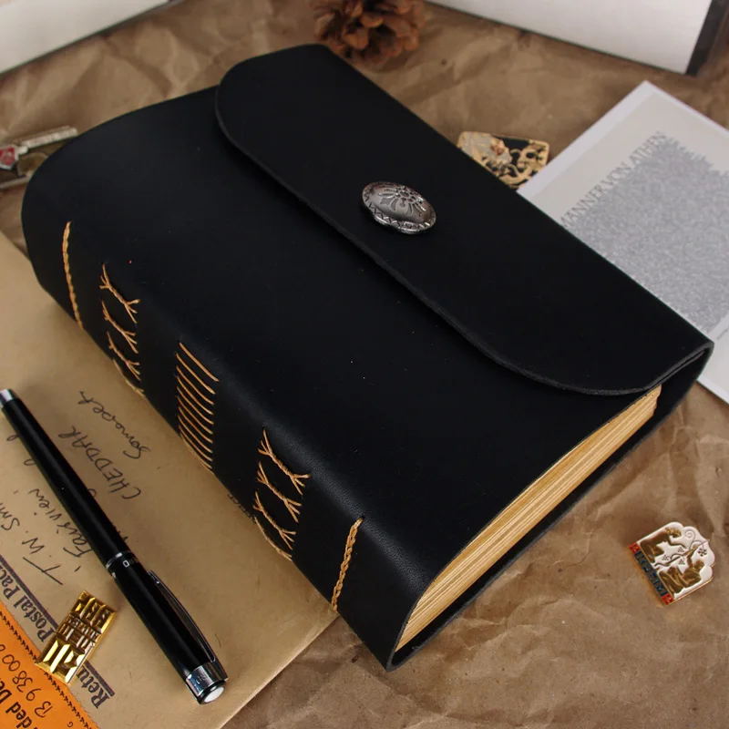 Handmade vintage cowhide leather note book sewn buckle notepad gift tsmip travel diary doodle thick 2011812
Handmade vintage cowhide leather note book sewn buckle notepad gift tsmip travel diary doodle thick 2011812