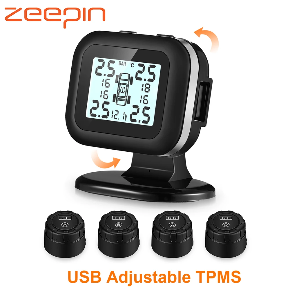 Car TPMS USB Charge 5V Tire Pressure Monitoring System Adjust Digital Display Auto Security Tyre Alarm PSI for Off-road Vehicle
Car TPMS USB Charge 5V Tire Pressure Monitoring System Adjust Digital Display Auto Security Tyre Alarm PSI for Off-road Vehicle