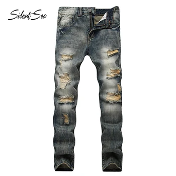 Silentsea New Men Jeans Hole Ripped Stretch Destroyed Hip Hop Jean Homme Fashion Design Men's Jean Slim Jeans For Male Pants
Silentsea New Men Jeans Hole Ripped Stretch Destroyed Hip Hop Jean Homme Fashion Design Men's Jean Slim Jeans For Male Pants
