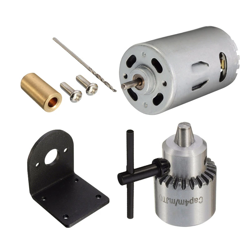 DC 12-24V Lathe Press 555 Ball Bearing Motor with Drill Chuck and Mounting Bracket Gear Motor
DC 12-24V Lathe Press 555 Ball Bearing Motor with Drill Chuck and Mounting Bracket Gear Motor
