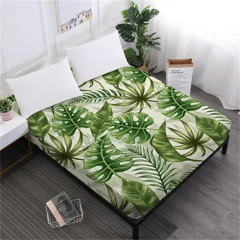 Tropical Palm Leaves Sheets Green Plant Fitted Sheet Flowers Printed Bedding King Queen Bedclothes Deep Pocket Home Decor
Tropical Palm Leaves Sheets Green Plant Fitted Sheet Flowers Printed Bedding King Queen Bedclothes Deep Pocket Home Decor
