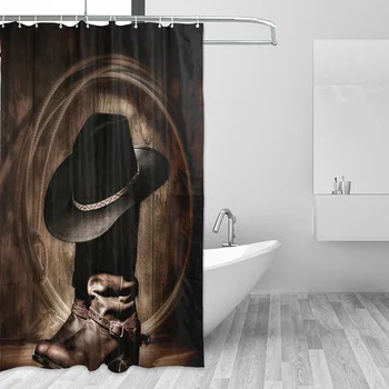Western Rodeo Cowboy Vintage Shower Curtain Traditional Hat and Roper Boots Curtains for Bathroom with 12 Hooks
Western Rodeo Cowboy Vintage Shower Curtain Traditional Hat and Roper Boots Curtains for Bathroom with 12 Hooks