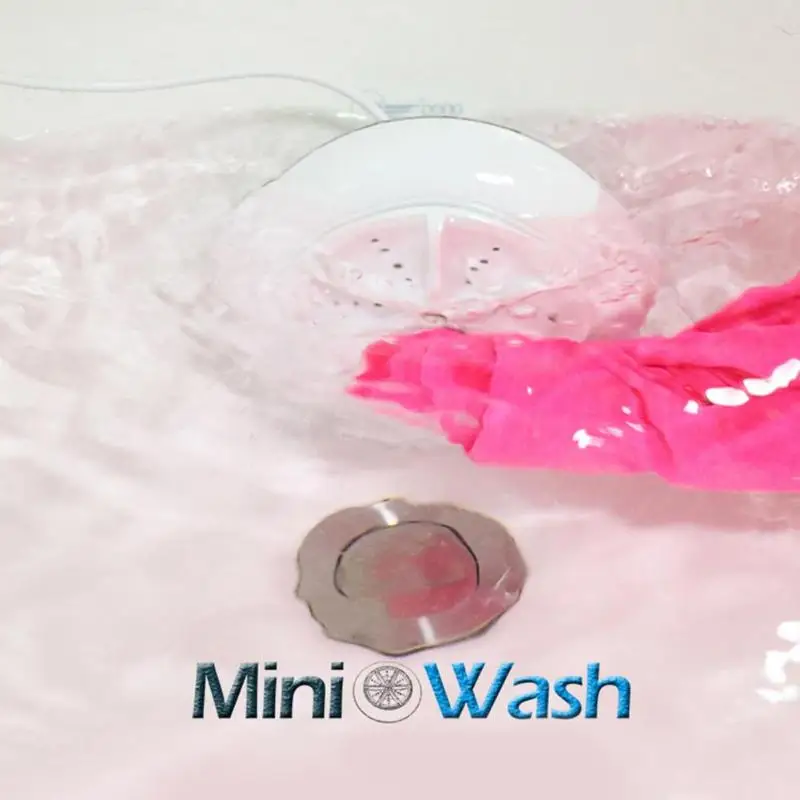 

2 in 1 6W USB Mini Ultrasonic Turbine Washing Machine Portable Spin Dryer Laundry Washer Automatic Positive Inversion