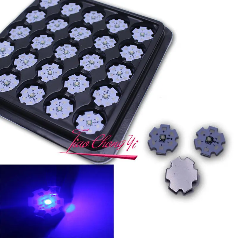 

10PCS 3W 3535 High power LED Emitter Diodes Blue 460nm 3.2-3.6v LED 20mm star