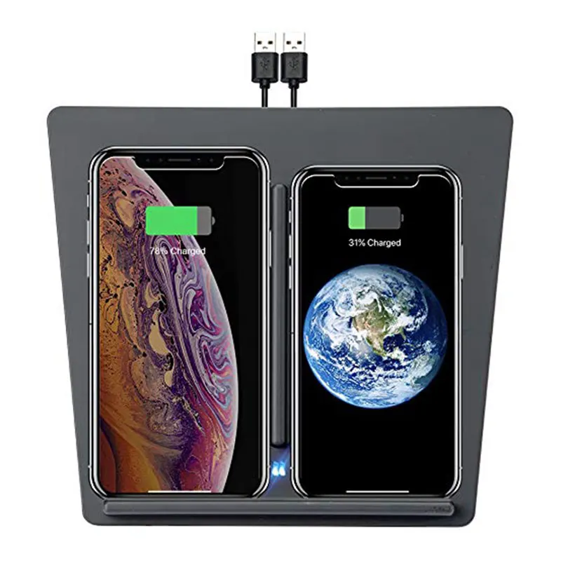 VANSSI Model 3 Dual QI Wireless Phone Charging Dock Center Console Wireless Charger with USB Splitter for Tesla Model 3 [Upgrade
VANSSI Model 3 Dual QI Wireless Phone Charging Dock Center Console Wireless Charger with USB Splitter for Tesla Model 3 [Upgrade