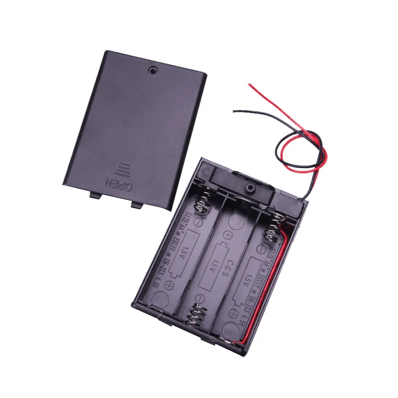 Glyduino Multi-Slot AA Size 3 Battery Clip Hard Base Case Holder with Wire Leads DIY With Cover With Power Switch
Glyduino Multi-Slot AA Size 3 Battery Clip Hard Base Case Holder with Wire Leads DIY With Cover With Power Switch