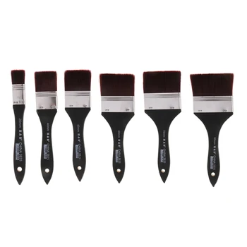 6 Sizes Large area painting brushes artists paint brush flat tip nylon hair brushes
6 Sizes Large area painting brushes artists paint brush flat tip nylon hair brushes
