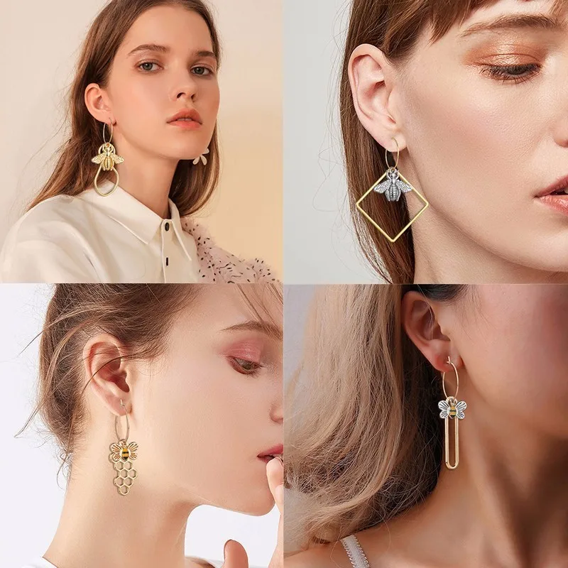 Kawaii Honeybee Earrings Cute Gold Silver With Pearl Earrings Hollow Honeycomb Earings Christmas Gift Handmade Jewelry For Women
Kawaii Honeybee Earrings Cute Gold Silver With Pearl Earrings Hollow Honeycomb Earings Christmas Gift Handmade Jewelry For Women