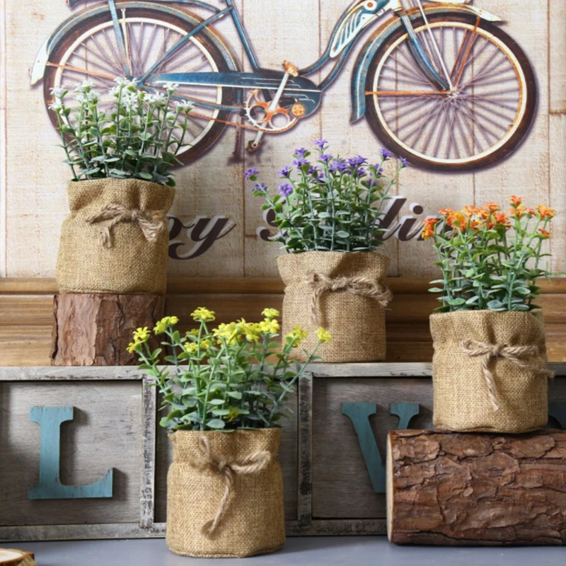 Retro Burlap Bag Small Milan Artificial Flower Fake Flower Plant Potted Green Plant Bonsai Creative Home Decoration Ornaments
Retro Burlap Bag Small Milan Artificial Flower Fake Flower Plant Potted Green Plant Bonsai Creative Home Decoration Ornaments