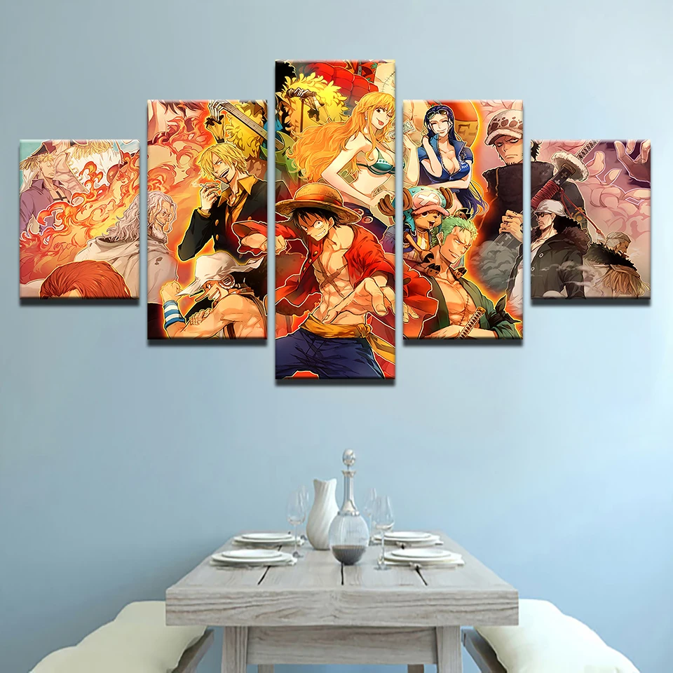 Canvas Modern For Paintings Prints Decor 5 Panel Animation One Piece Character Art Wall Modular Picture Kids Room Poster Frames
Canvas Modern For Paintings Prints Decor 5 Panel Animation One Piece Character Art Wall Modular Picture Kids Room Poster Frames