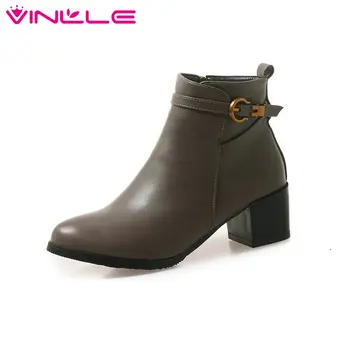 VINLLE 2020 Women Motorcycle Boots Fashion Pu Leather Square High Heel Pointed Toe Winter Shoes Women Boots Big Size 34-43
VINLLE 2020 Women Motorcycle Boots Fashion Pu Leather Square High Heel Pointed Toe Winter Shoes Women Boots Big Size 34-43