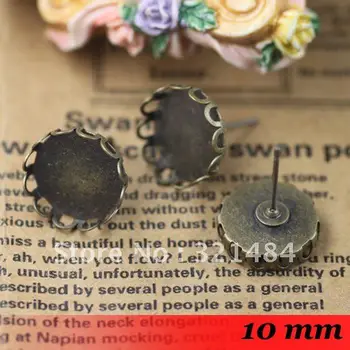 Antique bronze 500piece 10mm lace gule cameo cabochon setting earring base and blank jewelry earring post findings
Antique bronze 500piece 10mm lace gule cameo cabochon setting earring base and blank jewelry earring post findings