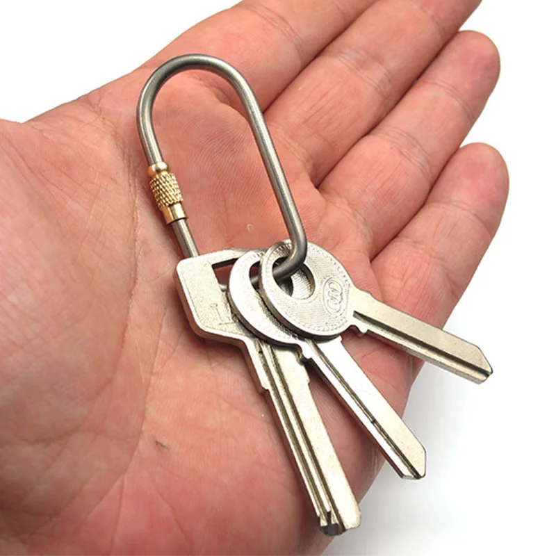 1PC EDC U-shaped Key Chain with Lock D-type Buckle Outdoor Camping Storage Key Equipment Tourism Portable Titanium Alloy Tools
1PC EDC U-shaped Key Chain with Lock D-type Buckle Outdoor Camping Storage Key Equipment Tourism Portable Titanium Alloy Tools