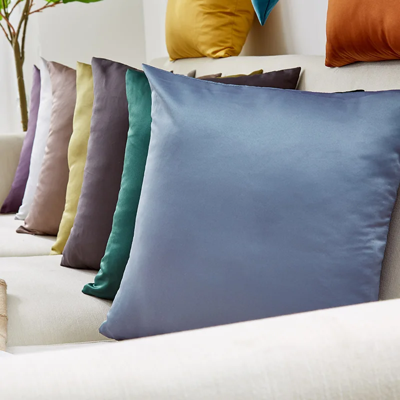 Silk Pillowcase Bedroom Pillow Case Summer Zipper Pillow Cover 45*45 Bedroom Poszewka Nordic Home Solid Color Living Room
Silk Pillowcase Bedroom Pillow Case Summer Zipper Pillow Cover 45*45 Bedroom Poszewka Nordic Home Solid Color Living Room