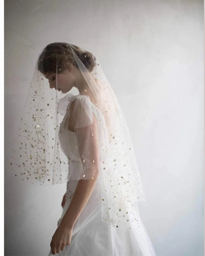 Cheap Sequined Bridal veil 2019 New Arrival One layer Ivory Short Veil Wedding accessories Gold sequins
Cheap Sequined Bridal veil 2019 New Arrival One layer Ivory Short Veil Wedding accessories Gold sequins